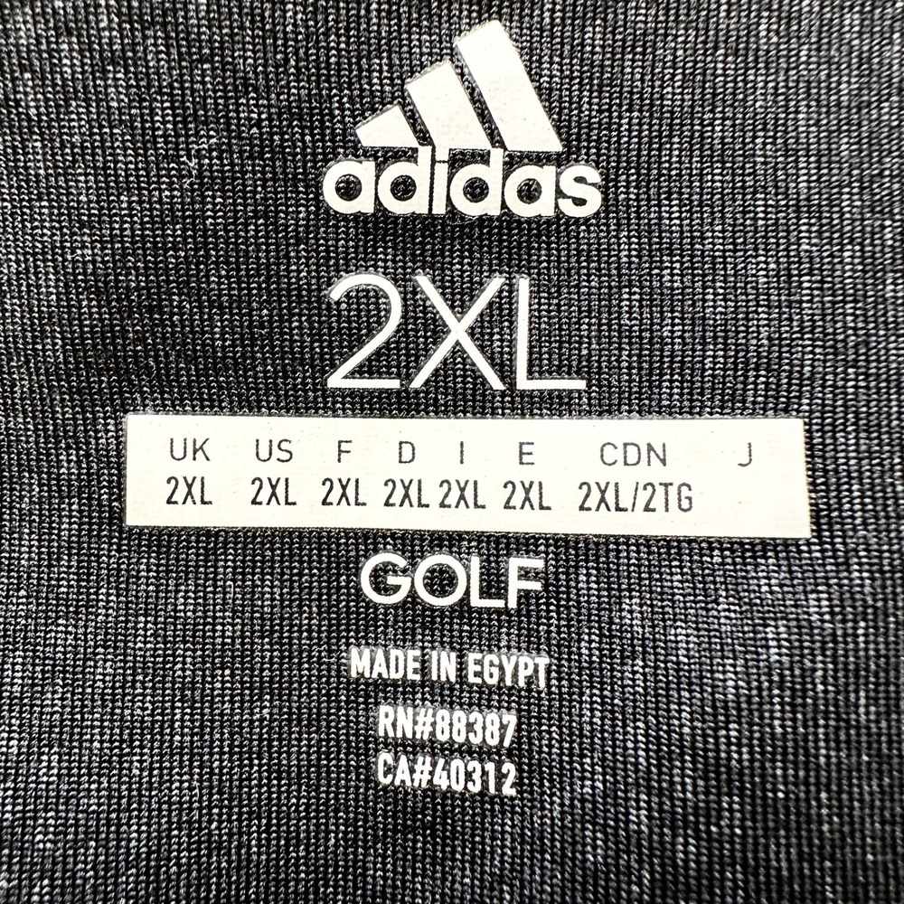 ADIDAS GOLF Men's Size 2XL Solid Black Performance Long Sleeve Shirt - Picture 5 of 9